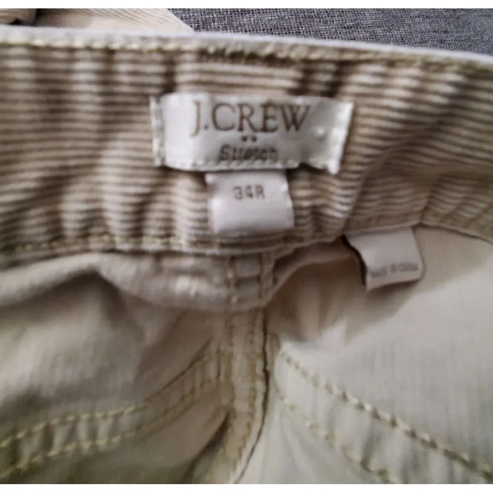 J. Crew Men's Stretch 5 Pocket Light Beige Corduroy Pants Size 36 x‎ 31